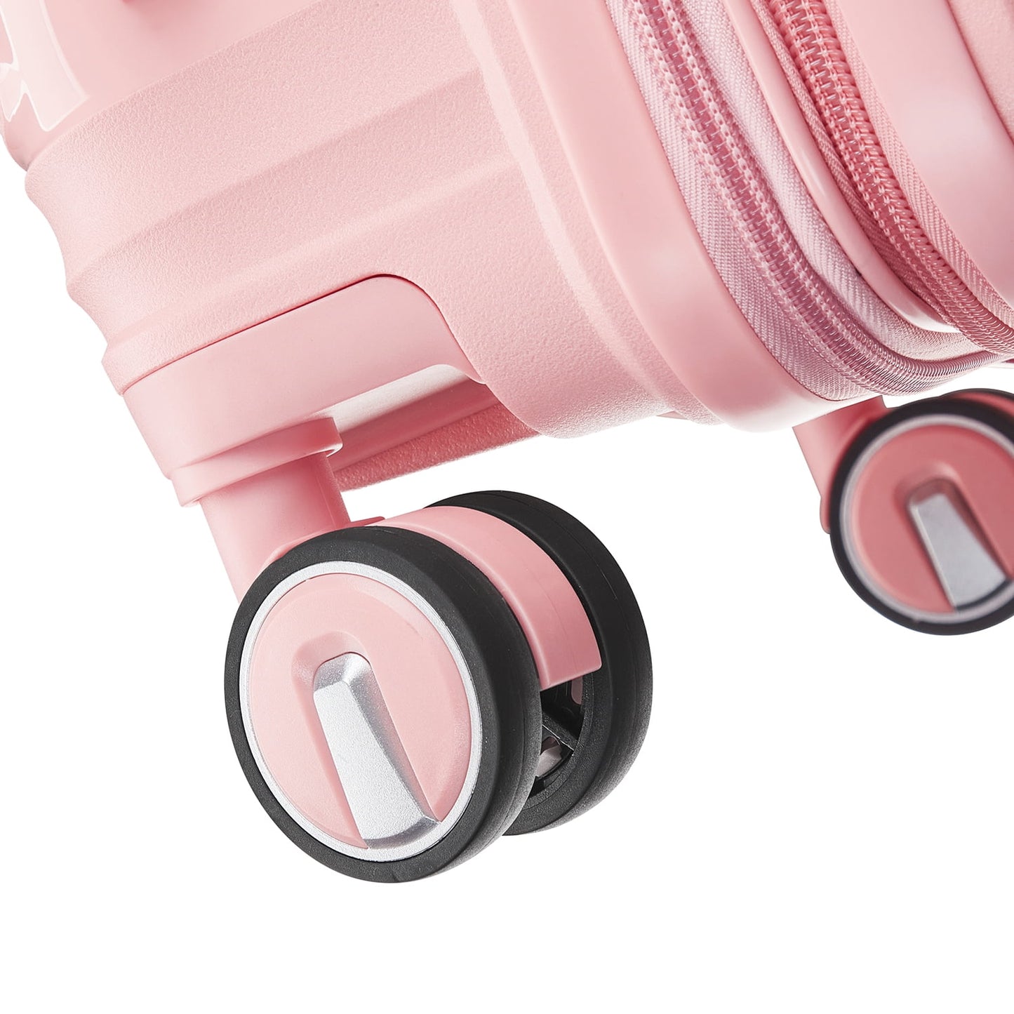 4 Pieces Luggage Set PP Hard Shell Lightweight Suitcase Set Expandable Luggage Suitcase with TSA Lock Spinner Wheels for Men Women, Pink