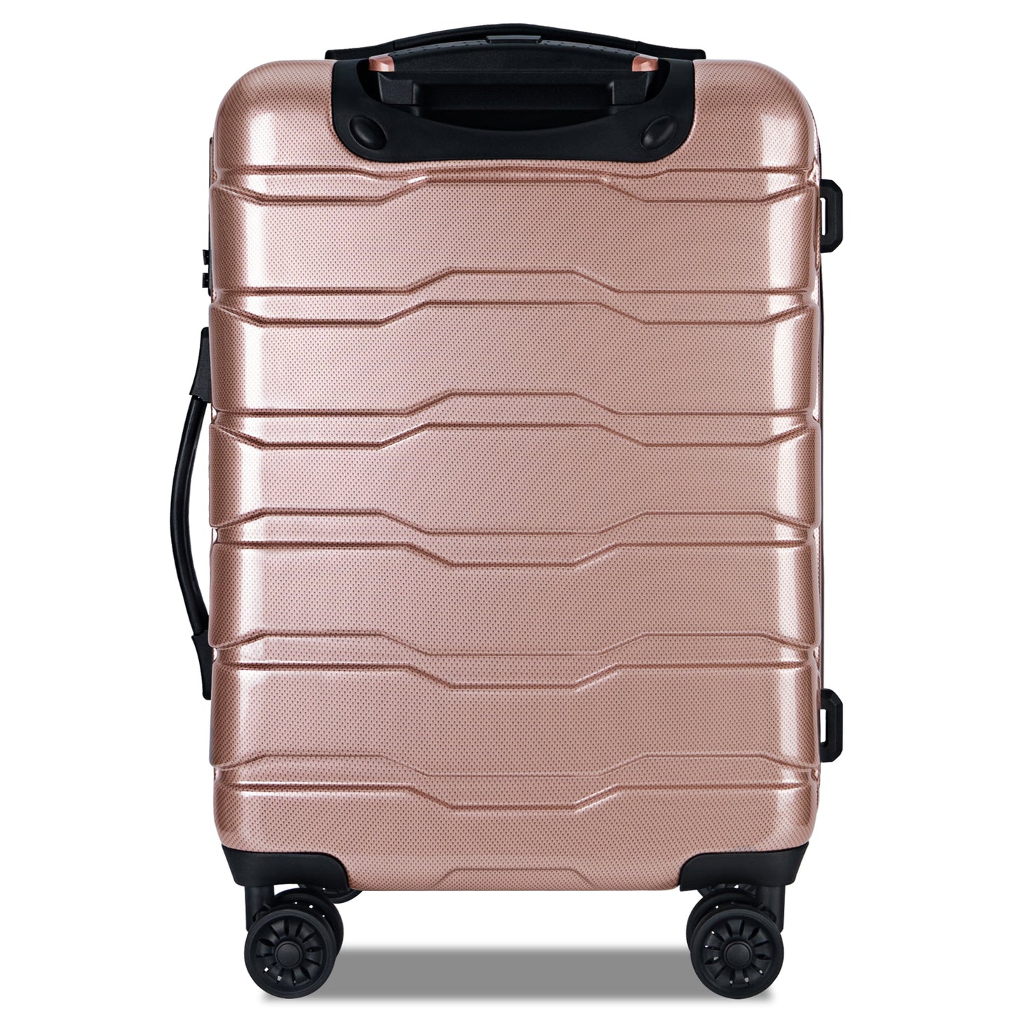 Luggage Sets Clearance 3pcs Hardshell Traveling Luggage Lightweight Durable Suitcase Sets with Spinner Wheels and TSA Lock (20/24/28), Rose Gold