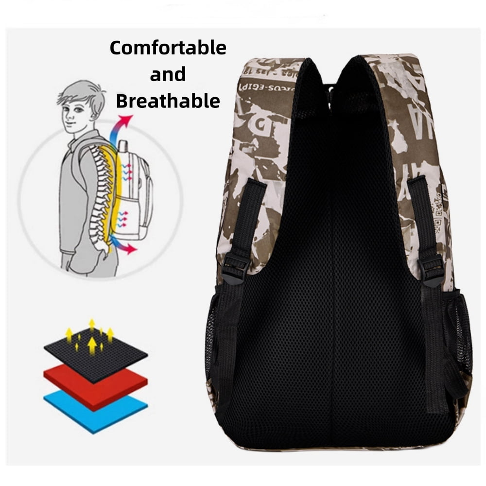 Juuar School Backpack for Boys, Lightweight School Bag, Casual Daypack Backpacks for Adult and Teen, Yellow