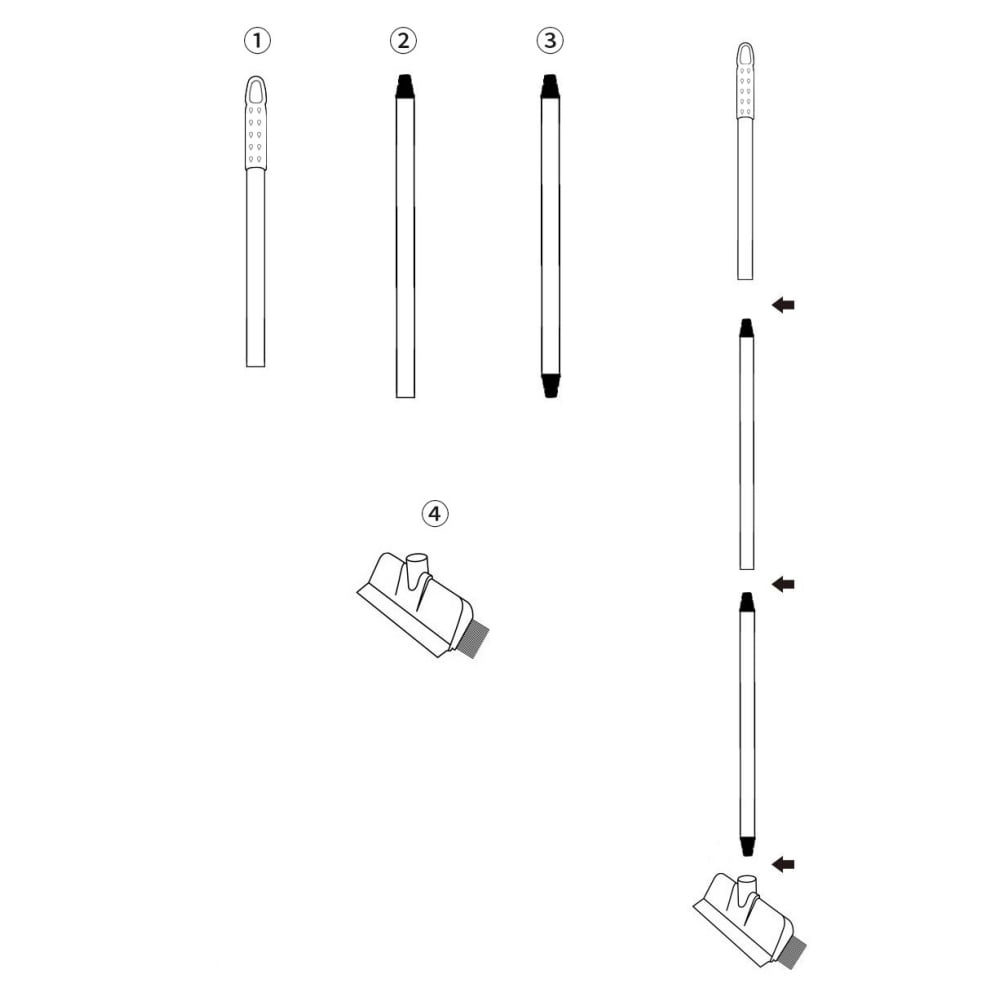 Baprem Floor Scrub Brush 2 in 1 Scrape Brush with Long Handle and Small Cleaning Brush for Bathroom Patio Garage Kitchen