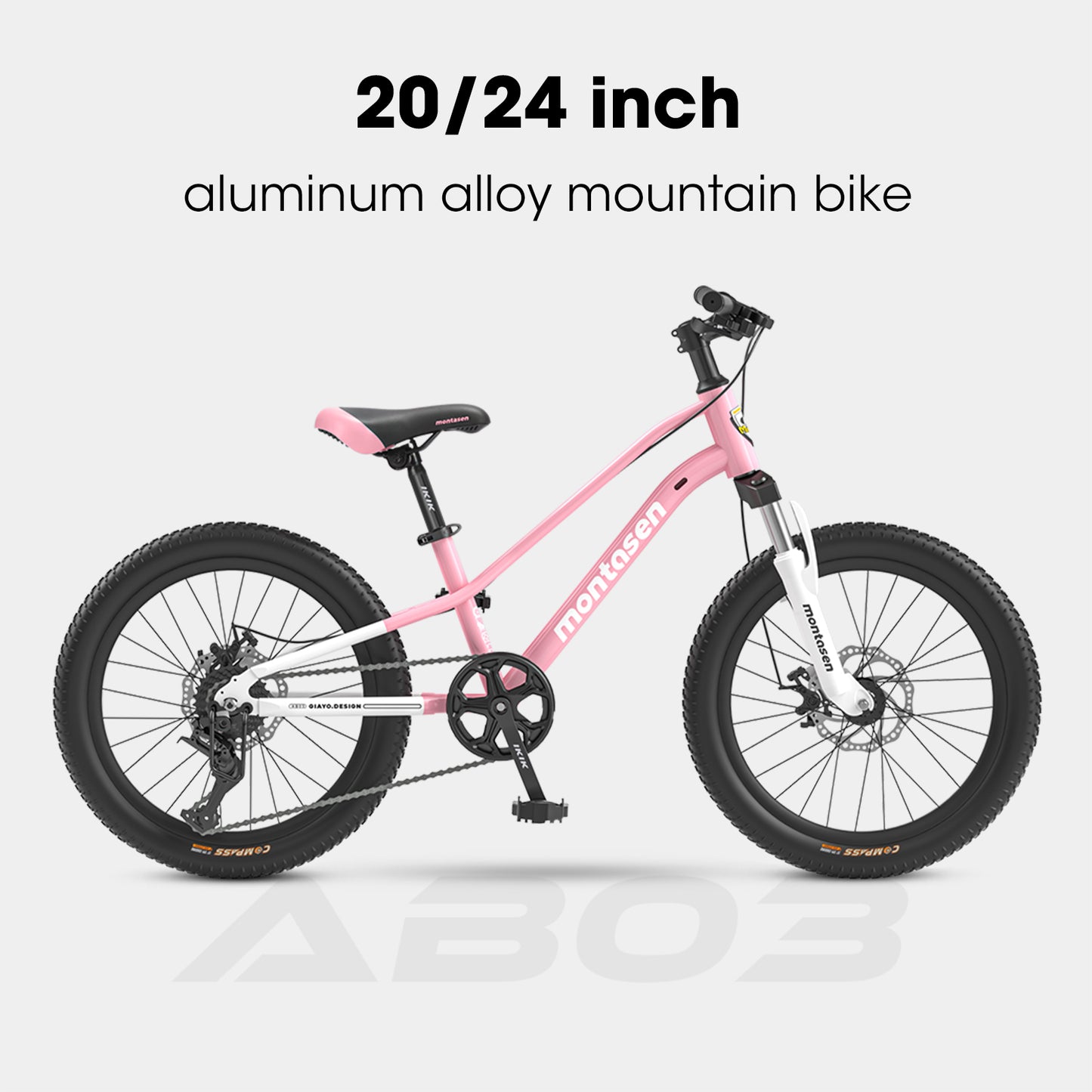 24" Youth Bike Kids Bike for Boys and Girls with Suspension Fork, 7-Speed Drivetrain