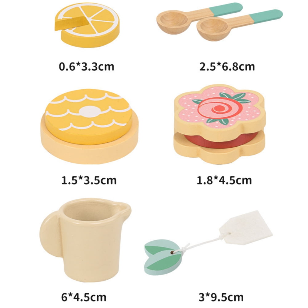 16Pcs Afternoon Tea Play Set, Funny Dessert Food Kid Simulation Teacup Toy for kids