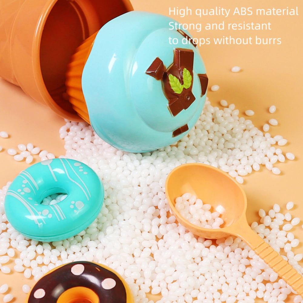 Ice Cream Toy, Pretend Play Cooking and Baking Toys, Sweet Treats Ice Cream and Donut Food Toys, 38 Pieces, Pretend Play Food Decorating Kit for Ages 4+ Kids