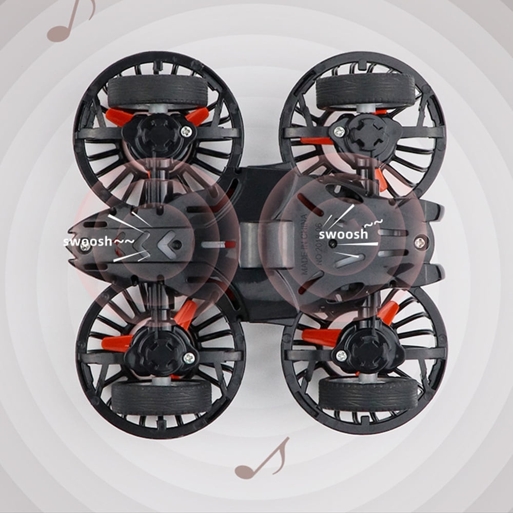 4 Propellers Inertia Four-axis Friction Powered Car Model Vehicle Aircraft , Inertia Car Friction Powered Car Toys Push and Go Toy Cars for Kids Powered Toys
