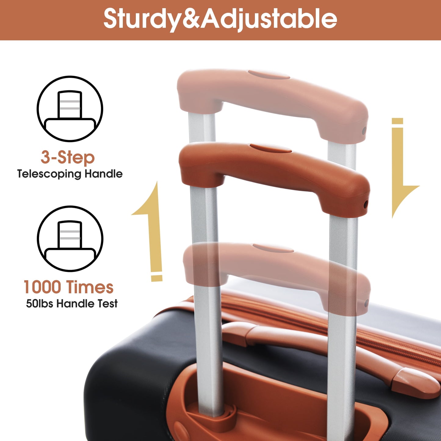 4 Piece Hardshell Luggage Sets with Spinner, TSA Lock, Lightweight Luggages, 16"+20"+24"+28"