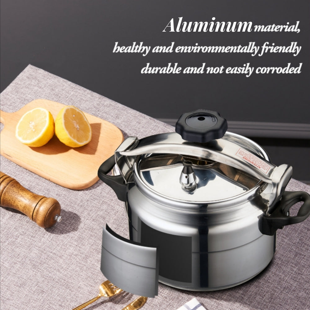 Aluminum Pressure Cooker, 9L Fast Cooker Pot for Canning, Explosion-Proof Stovetop Pot with Safety Regulator for Home Cooking