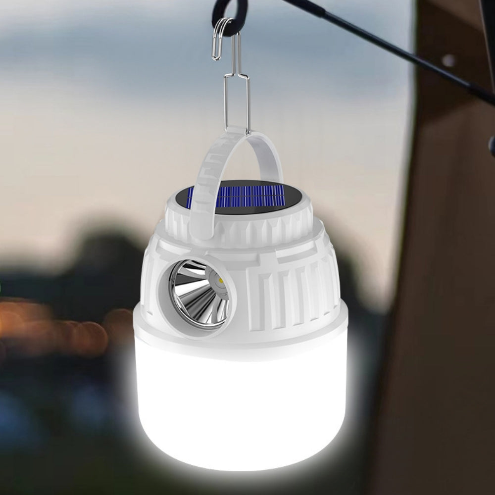 LED Solar Rechargeable Flashlight Camping Light Tent Lantern,4 Modes Portable Lantern for Camping,Hiking,Working,Fishing,Dog Walking,Shelters,Outdoor Activities and Emergency Lighting