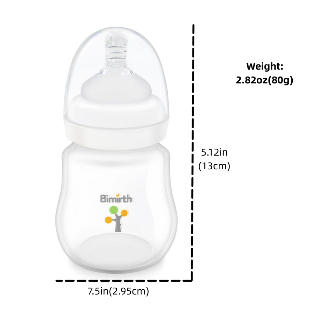 Baby Bottles for Breastfeeding Babies, Anti-Colic Bottle , 6oz, 3 Pack, Newborn 0+ Months