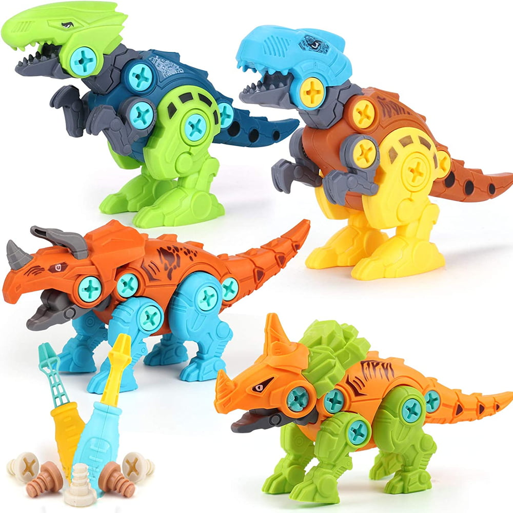 Take Apart Dinosaur Toys for Kids, Educational Building Construction Toy Set with Tool Drill , Easter and Birthday Toy Gifts for Boys Girls Age 3 4 5 6 7 8 Year Old