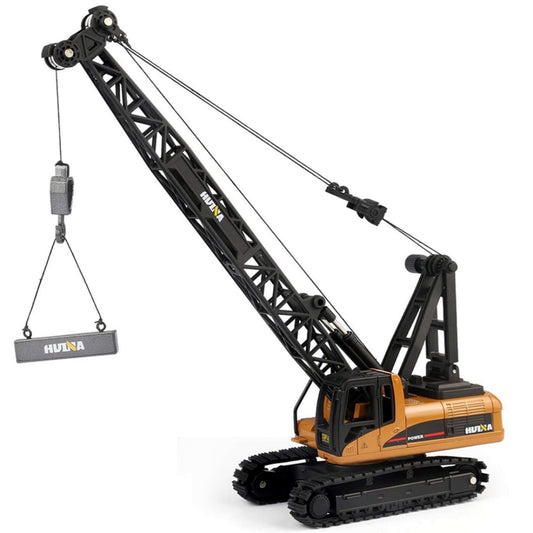 Tyethy Construction Trucks Toys Crane Toys for Aldult 14+ Years, 1/50 Scale Alloy Metal Construction Vehicles Crane Machine Model Toy for Men, Birthday Gift