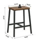 5 Piece Bar Table and Chairs Set with Storage Shelves, Counter Height Dining Table Set with 4 Stools for Kitchen Breakfast, Living Room, Rustic Brown