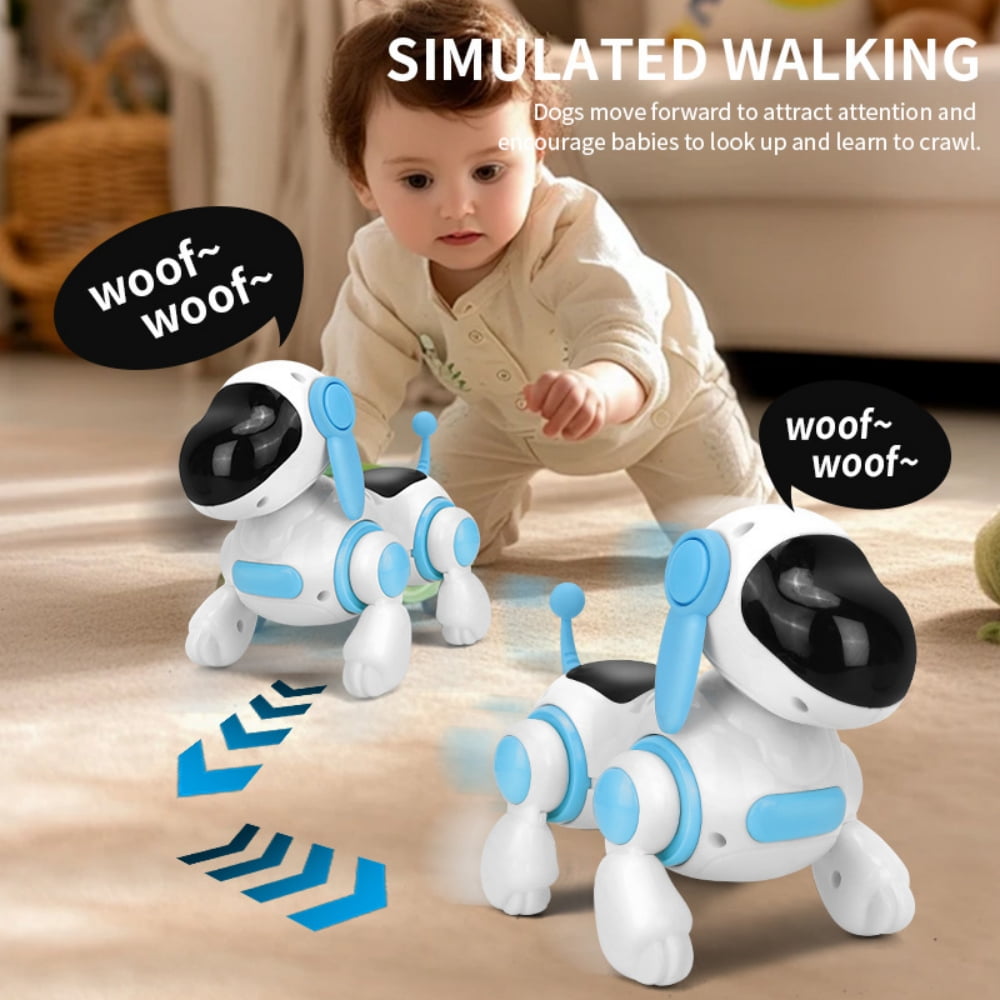 Tyethy Robot Dog Toy Interactive Pet Puppy Robotic Toy with Light-Up Musical for Babies Boys Girls Holiday Birthday Gift