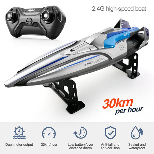 4 Channel 2.4GHZ RC SpeedBoat - Remote Control SpeedBoat For Pools And Lakes, Fast RC Boats For Adults And Kids with speeds up to 30KM/H