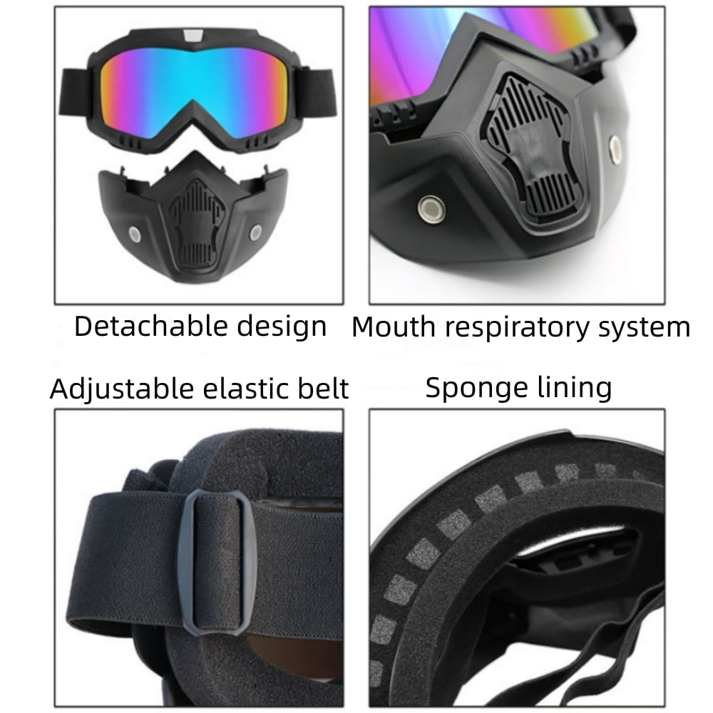 Tactical Mask with Goggles, PC Detachable Masks for CS Shooting Cosplay, Toy Guns Games, Cycling Party