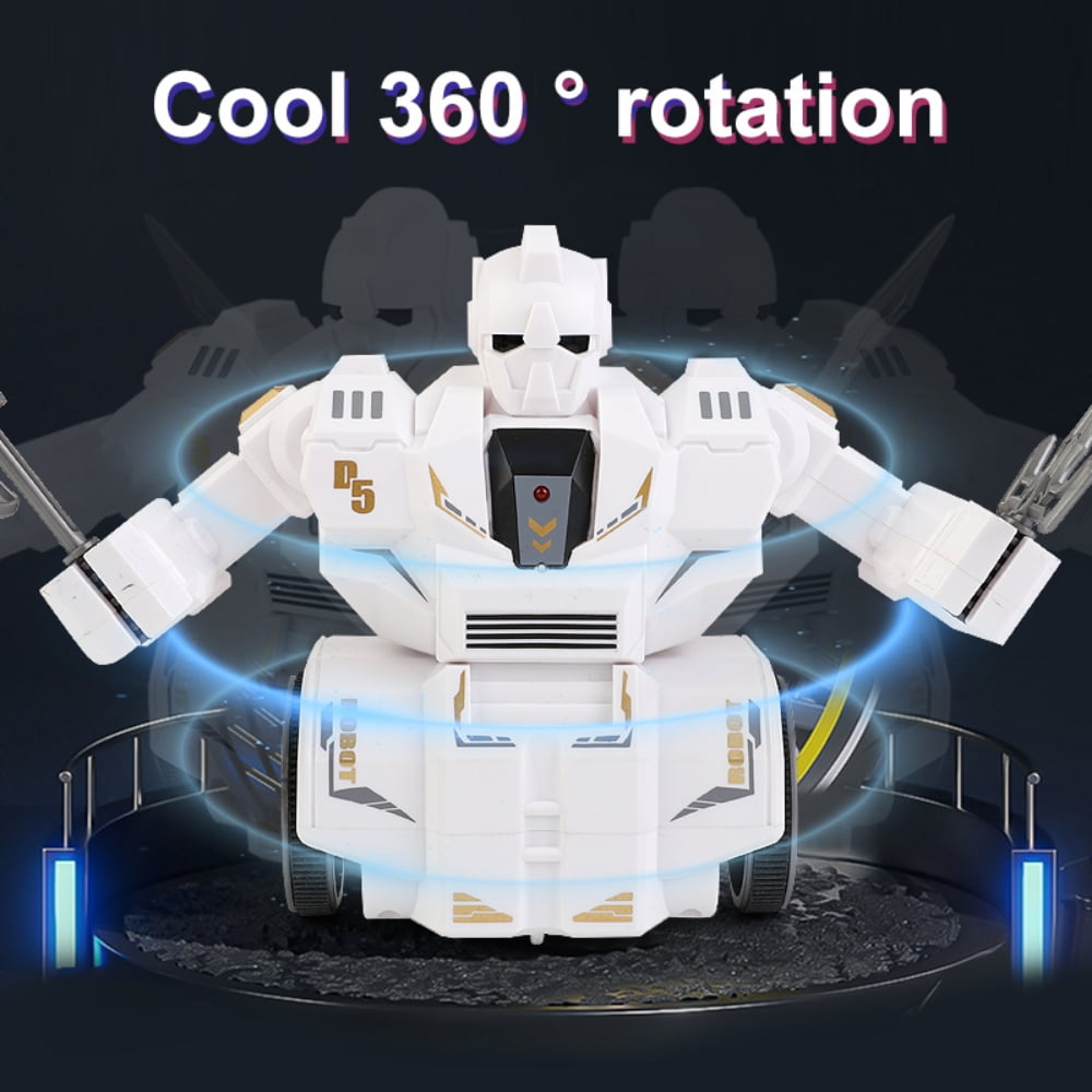 Remote Control Robot Combat Toy for Kids, Multiplayer RC Toy, RC Battle Boxing Robot, 360° Rotation ,Smart Robotic Toy Gift for Boys and Girls, White