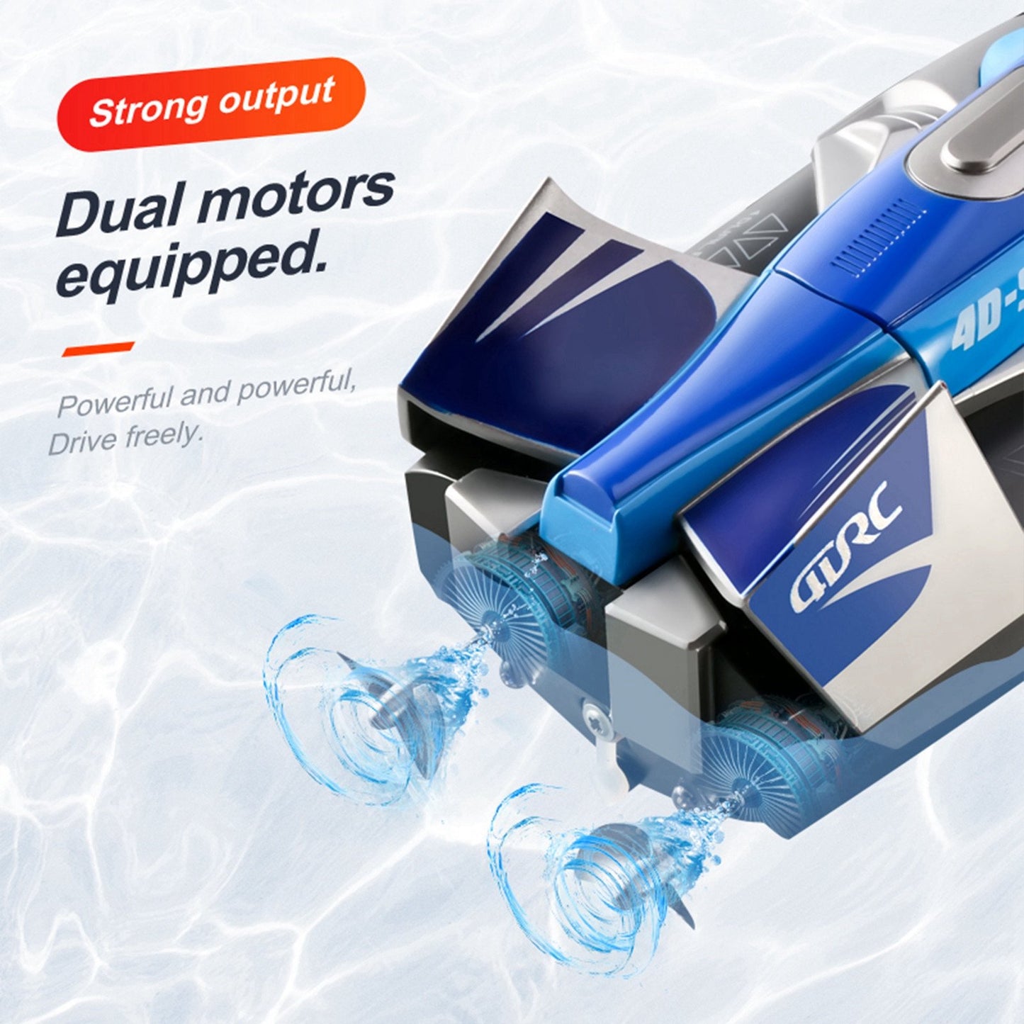 4 Channel 2.4GHZ RC SpeedBoat - Remote Control SpeedBoat For Pools And Lakes, Fast RC Boats For Adults And Kids with speeds up to 30KM/H