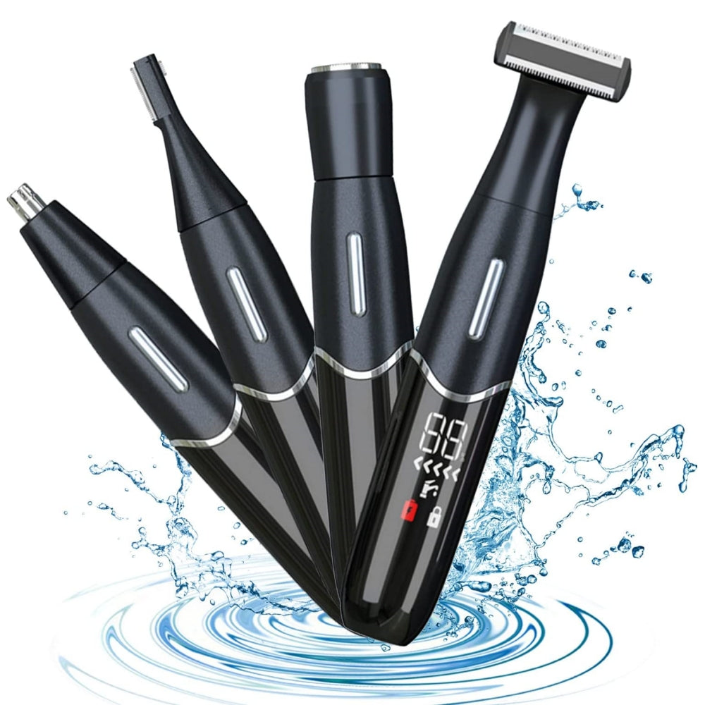 Electric Razor for Women , USB Rechargeable Waterproof 4 in 1 Electric Shaver Set for Eyebrow Face Nose Legs Underarms and Bikini Line