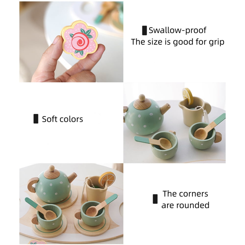 16Pcs Afternoon Tea Play Set, Funny Dessert Food Kid Simulation Teacup Toy for kids