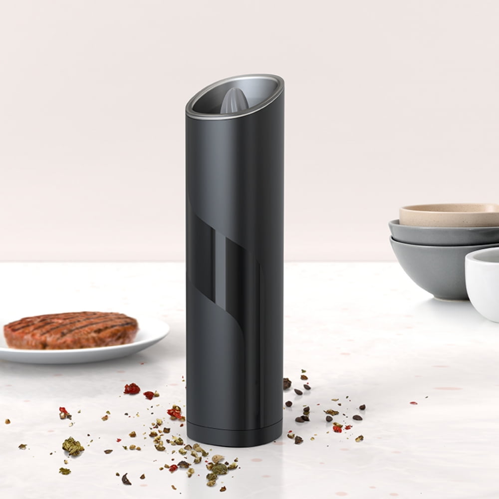 Baprem Electric Salt Grinder Pepper Grinder Battery Operated, Gravity  Pepper Grinder Mill with LED Light Adjustable Coarseness