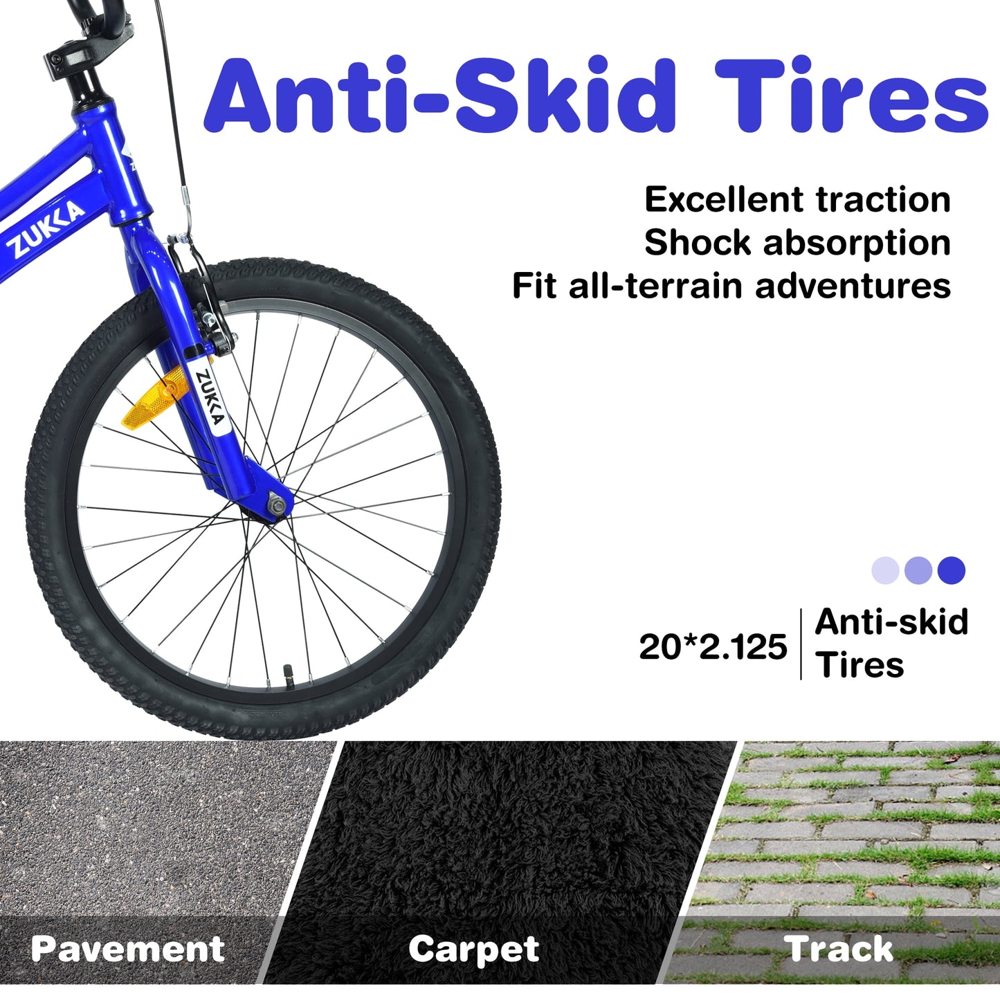 Kids Bike 20" Kids Bicycle for Boys Age 7-10 Years, Blue