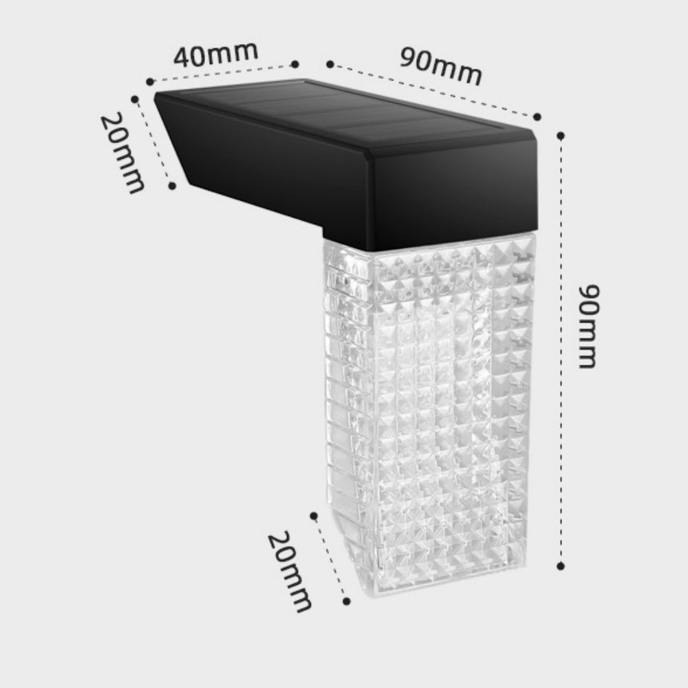 Solar Deck Lights Outdoor, Solar Powered Outdoor Lamps Solar Step Lights on Floor, 2 Pack Waterproof LED Solar Fence Lights for Patio Pool Stairs Step and Pathway