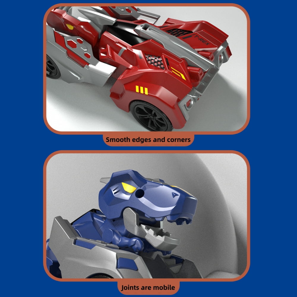 2 Pack Pull Back Cars Dinosaur Friction Powered Car Toys Pull Back Monster Trucks for 3 4 5 6 Toddlers Kids Boys Girls Gifts