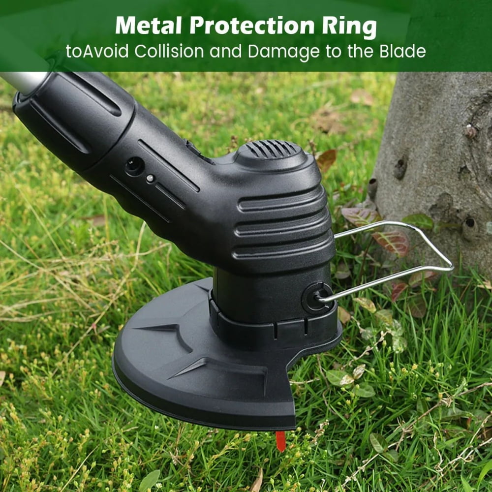 Tyethy Portable Electric Grass Trimmer, Handheld Lawn Mower for Weed Trimming, Black