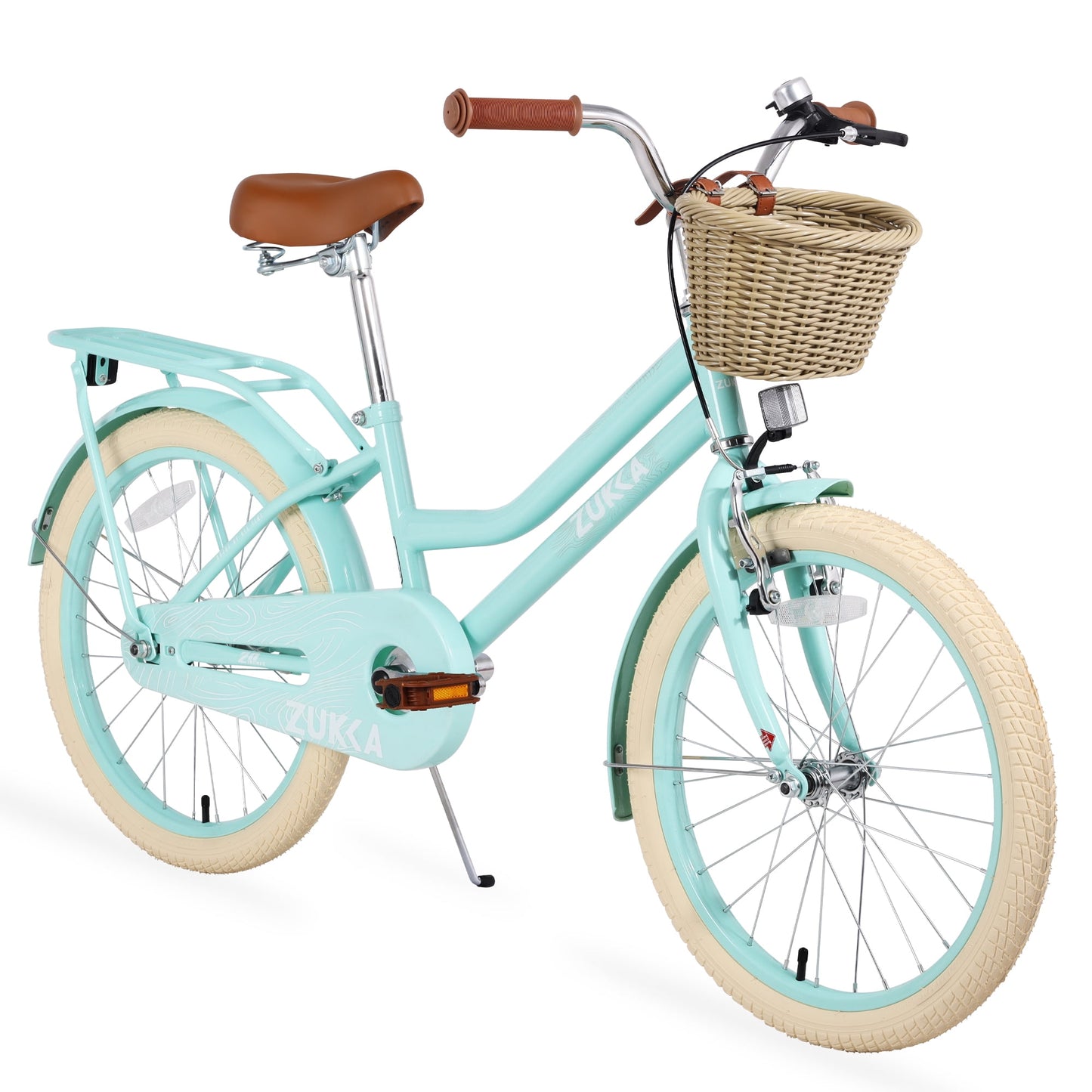 Girls Bike with Basket 20" Children Bicycle for 7-10 Years Old Kids, Pink